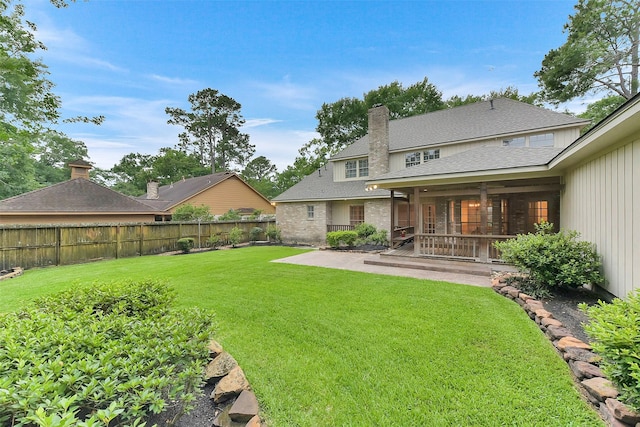 view of yard with a patio