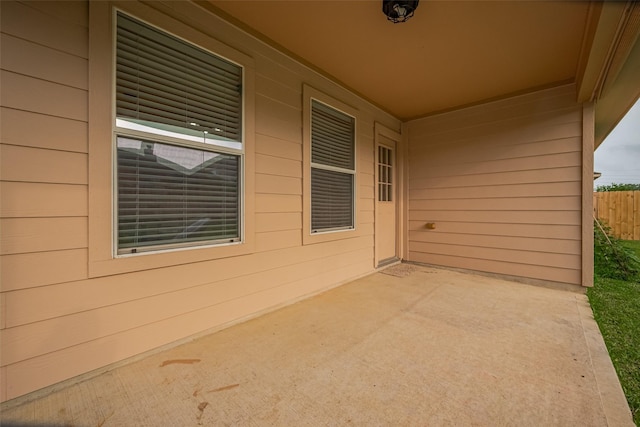 view of patio with fence