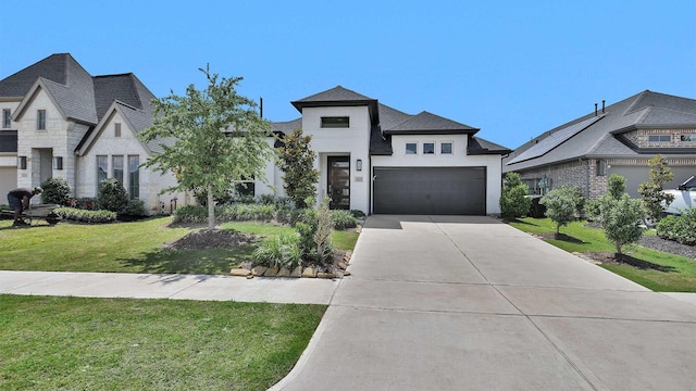 4222 Maple Glen Dr, Fulshear, TX 77441 - view of front facade with concrete driveway, a front yard, and a garage