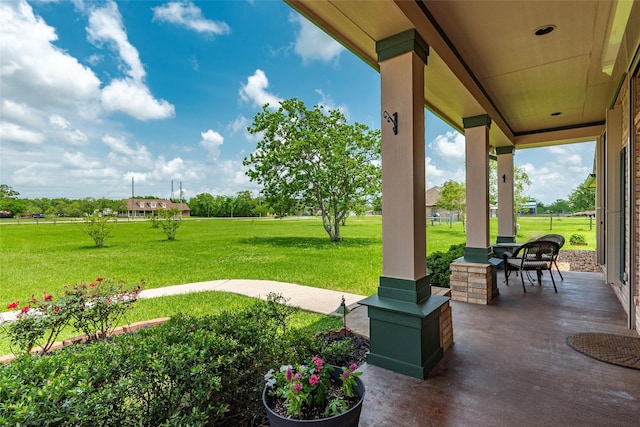 11413 7th St, Santa Fe, TX 77510 - view of patio / terrace with covered porch