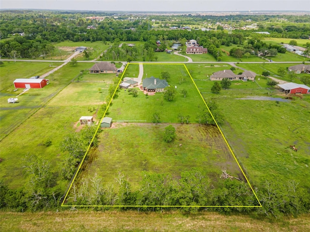 11413 7th St, Santa Fe, TX 77510 - aerial overview of property's location featuring property boundaries highlighted