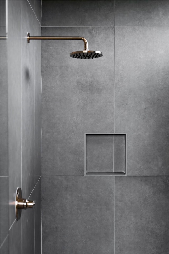 bathroom view of a tile shower