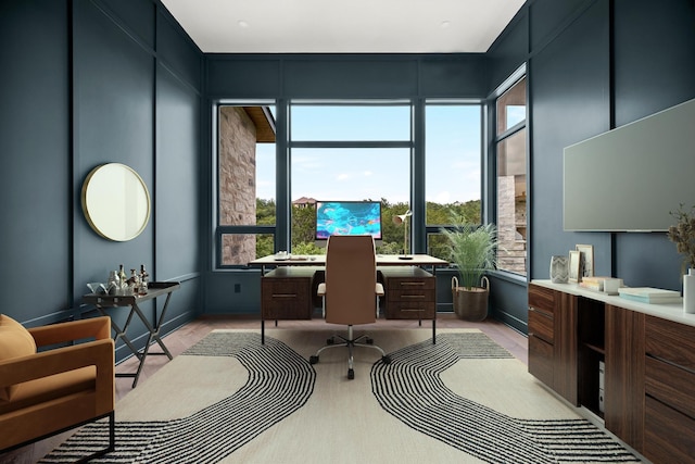 office with baseboards