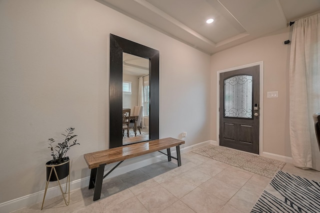 4314 Reese Ravine Ln, Katy, TX 77493 - entrance foyer with light tile patterned floors and baseboards