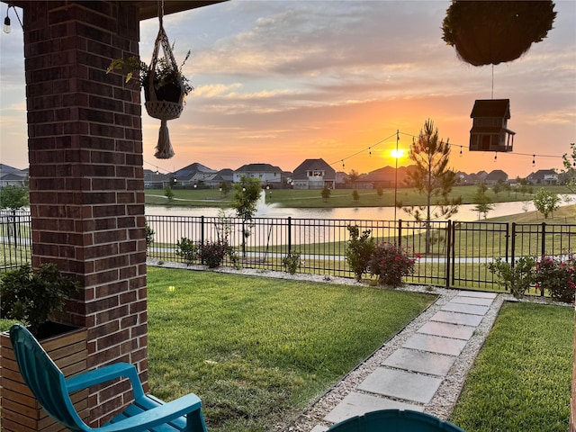 4314 Reese Ravine Ln, Katy, TX 77493 - view of yard with a water view and a residential view