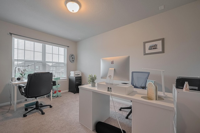 4314 Reese Ravine Ln, Katy, TX 77493 - home office featuring light carpet and baseboards