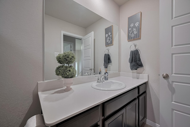 4314 Reese Ravine Ln, Katy, TX 77493 - bathroom with vanity and a textured wall