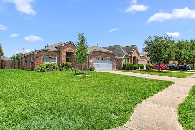 view of front of house featuring brick siding, driveway, and an attached garage