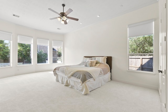 8611 Springmere Ct, Houston, TX 77095 - bedroom with multiple windows, carpet, and ornamental molding