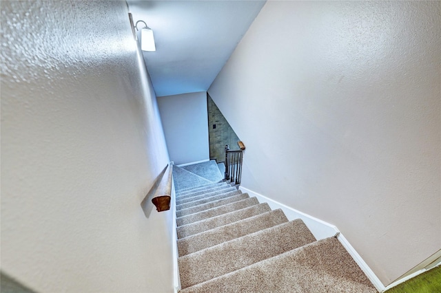 7907 Aleta Dr, Spring, TX 77379 - stairway with carpet and baseboards