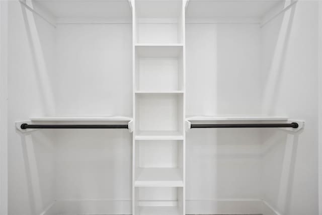view of walk in closet