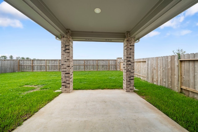 15198 Prairie Mill Dr, New Caney, TX 77357 - fenced backyard featuring a patio