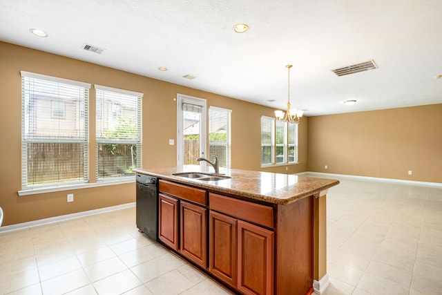 2706 Redwing Grove Way, Houston, TX 77038 - kitchen featuring a sink, dishwasher, healthy amount of natural light, baseboards, and recessed lighting