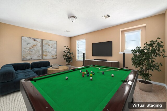 2706 Redwing Grove Way, Houston, TX 77038 - recreation room with carpet floors, pool table, and baseboards