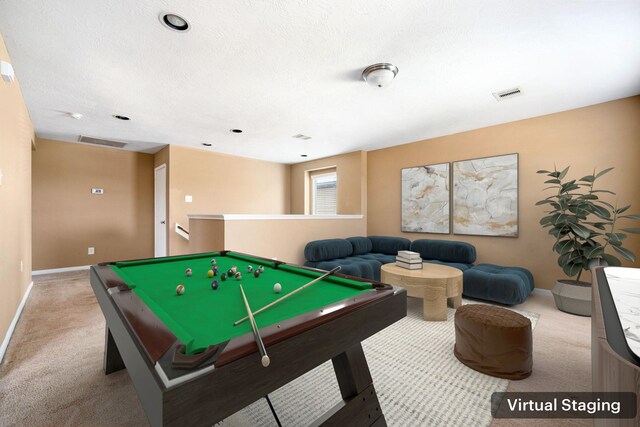 2706 Redwing Grove Way, Houston, TX 77038 - game room featuring baseboards, billiards, and carpet