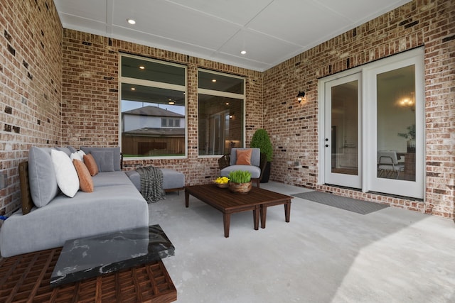 5357 Cherry Spring Dr, Spring, TX 77386 - view of patio / terrace featuring an outdoor living space
