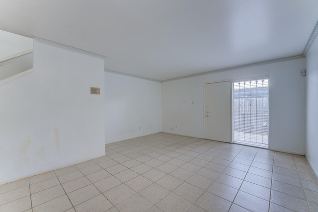 7938 Leonora St Unit B19, Houston, TX 77061 - empty room with crown molding and light tile patterned floors