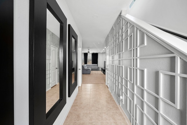 6263 El Turquesa Dr, Houston, TX 77048 - hall with light tile patterned floors and recessed lighting