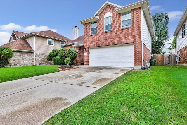 18406 Bristol Bay Ct, Humble, TX 77346 - view of front facade featuring brick siding, a garage, and driveway