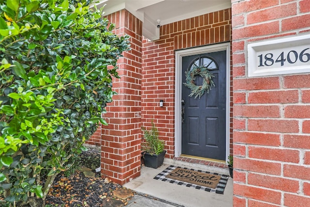 18406 Bristol Bay Ct, Humble, TX 77346 - view of exterior entry featuring brick siding