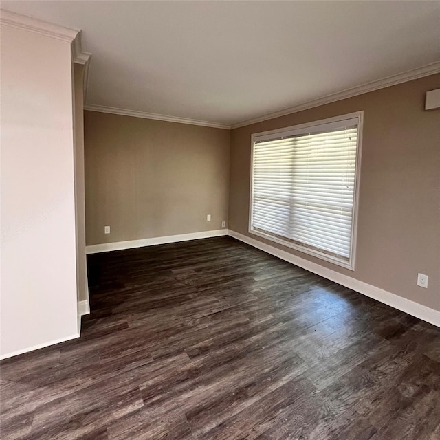1311 Antoine Dr Unit 155, Houston, TX 77055 - unfurnished room featuring ornamental molding, baseboards, and dark wood finished floors