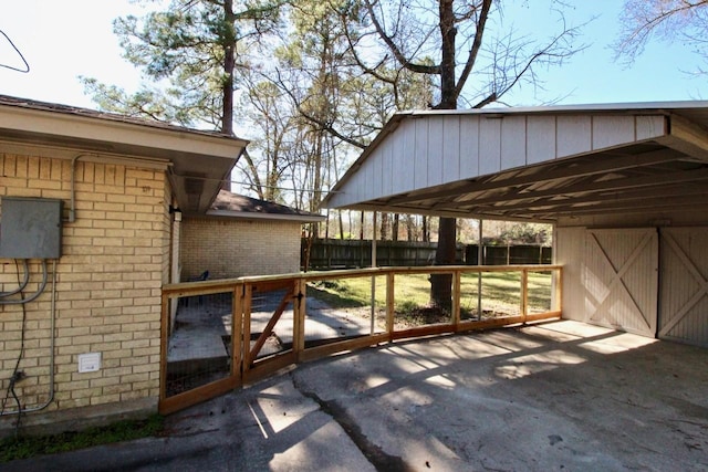 view of patio / terrace with fence