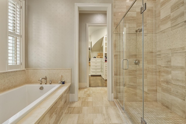 4606 W Alabama St, Houston, TX 77027 - full bathroom with a stall shower and a bath