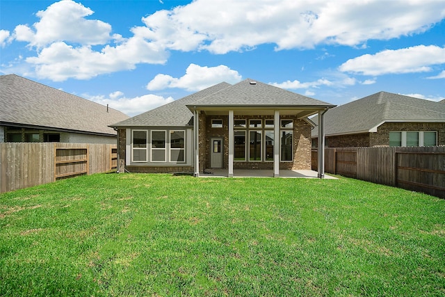 19334 Stagecoach Breeze Ln, Tomball, TX 77377 - rear view of property with brick siding, a patio, and a shingled roof