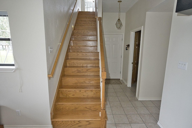 5361 County Road 868e, Brazoria, TX 77422 - staircase with tile patterned flooring and baseboards