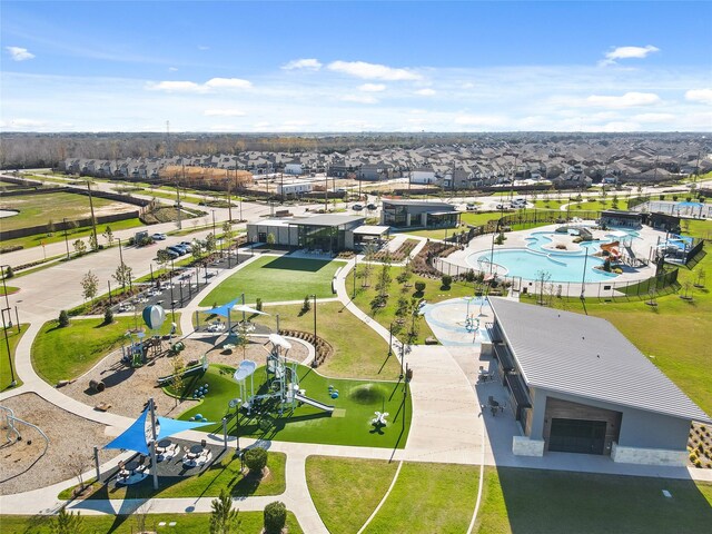 27214 Leeward Jetty Dr, Katy, TX 77493 - drone / aerial view of a pool area
