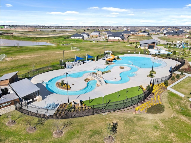 27214 Leeward Jetty Dr, Katy, TX 77493 - community pool with fence and a water view