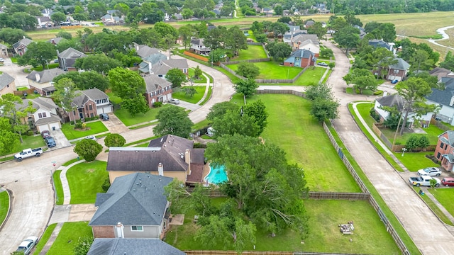 aerial view of residential area