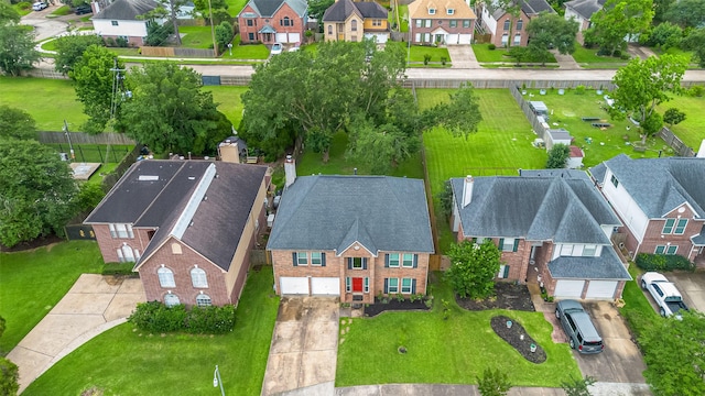 aerial view of residential area
