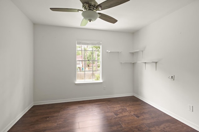 2211 Willow Point Dr, Houston, TX 77339 - spare room with a ceiling fan, wood finished floors, and baseboards