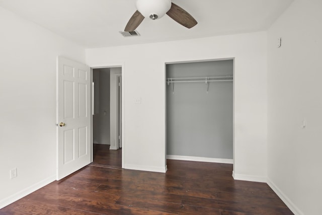 2211 Willow Point Dr, Houston, TX 77339 - unfurnished bedroom with wood finished floors, a closet, baseboards, and a ceiling fan