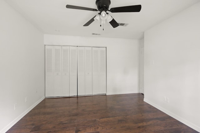 2211 Willow Point Dr, Houston, TX 77339 - unfurnished bedroom with wood finished floors, a closet, baseboards, and ceiling fan