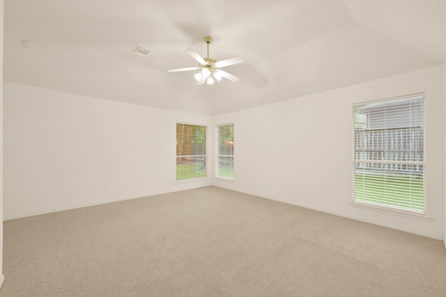 3722 Lovers Ln, Montgomery, TX 77356 - carpeted empty room with ceiling fan and lofted ceiling