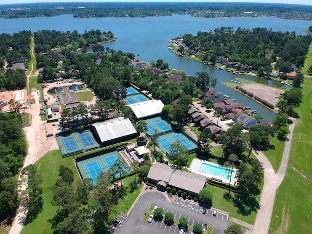 3722 Lovers Ln, Montgomery, TX 77356 - aerial view of property and surrounding area featuring a large body of water