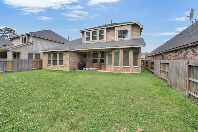 510 Pearl View Ln, Pinehurst, TX 77362 - back of property featuring brick siding and a shingled roof