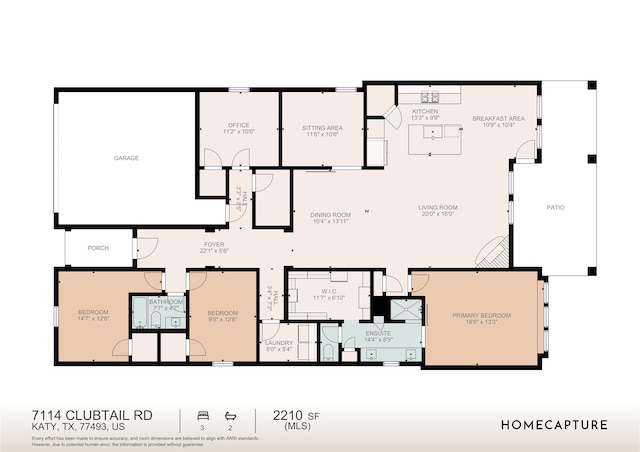 7114 Clubtail Rd, Katy, TX 77493 - room layout