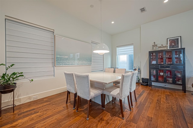 1510 Yale St Unit B, Houston, TX 77008 - dining area featuring wood finished floors, recessed lighting, and baseboards