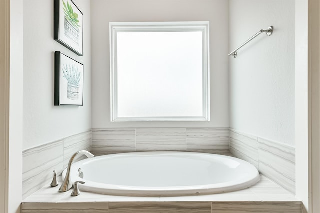 bathroom with a bath