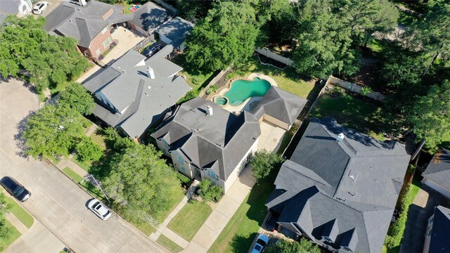 16219 Haden Crest Ct, Cypress, TX 77429 - aerial view of property and surrounding area with nearby suburban area and a pool area