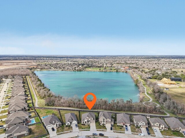 531 Campbell Dr, League City, TX 77573 - aerial view of property's location with nearby suburban area and a nearby body of water
