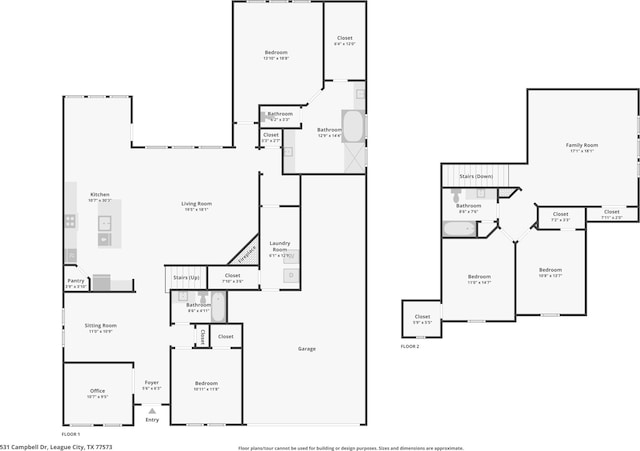 531 Campbell Dr, League City, TX 77573 - home floor plan