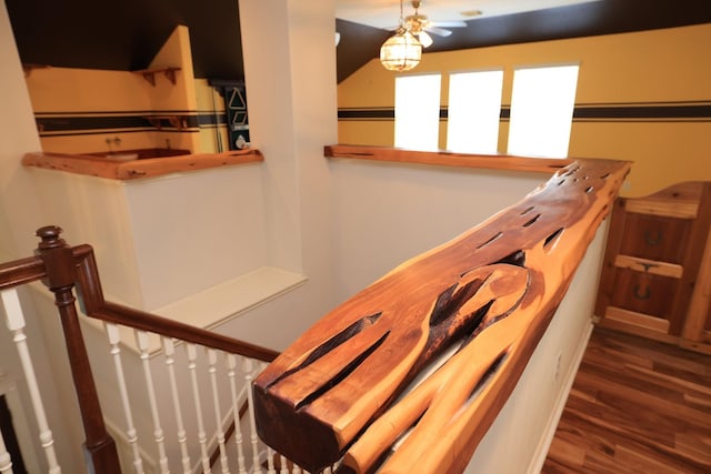 10606 Maidstone Manor Ct, Spring, TX 77379 - staircase with wood finished floors