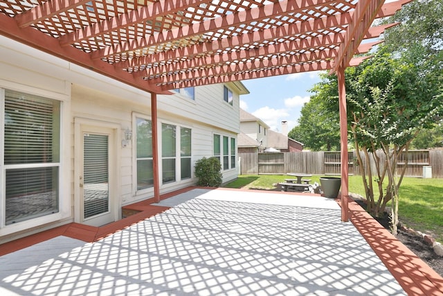 10606 Maidstone Manor Ct, Spring, TX 77379 - view of patio / terrace featuring a pergola