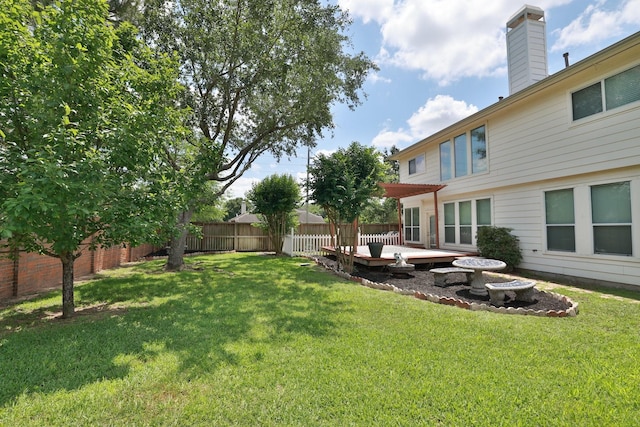 10606 Maidstone Manor Ct, Spring, TX 77379 - view of yard featuring a deck