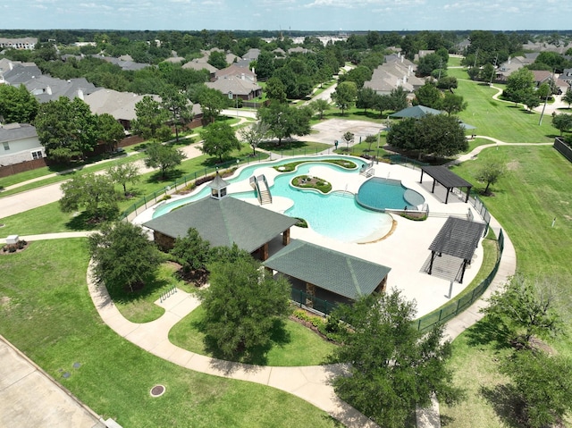 10606 Maidstone Manor Ct, Spring, TX 77379 - aerial perspective of suburban area with a pool