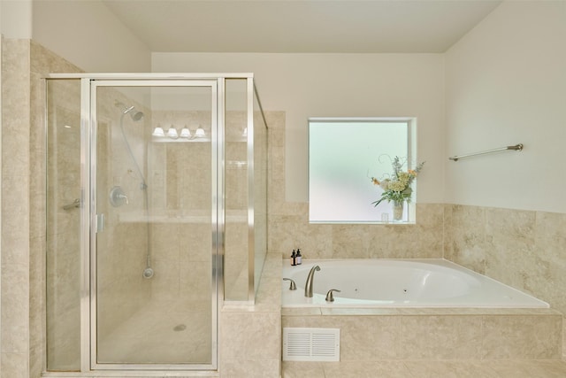 7503 Revelwood Dr, Magnolia, TX 77354 - full bathroom with a whirlpool tub and a stall shower